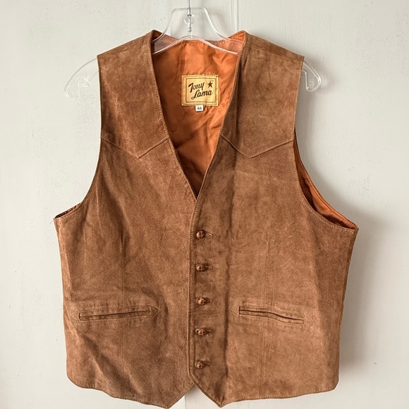 Tony Lama Other - Tony Lama Men's Tan Suede Vest